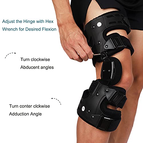 Komzer Oa Unloader Knee Brace, Osteoarthritis Of The Bone On Bone Knee Support, Rheumatoid Arthritis, Knee Joint Pain And Degeneration (Black, Right) #TOP3