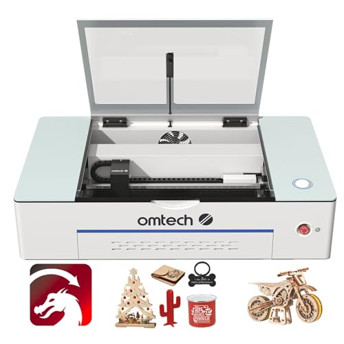 OMTech Polar Laser Engraver Cutter, Lightburn Compatible Desktop 50W CO2 Laser Engraving Cutting Machine with 2 Rotary Axes 300x510mm Workbed 5MP Camera Water Chiller Fume Extractor(with Lightburn) OMTech Polar Laser Engraver Cutter, Lightburn Compatible Desktop 50W CO2 Laser Engraving Cutting Machine with 2 Rotary Axes 300x510mm Workbed 5MP Camera Water Chiller Fume Extractor(with Lightburn)
