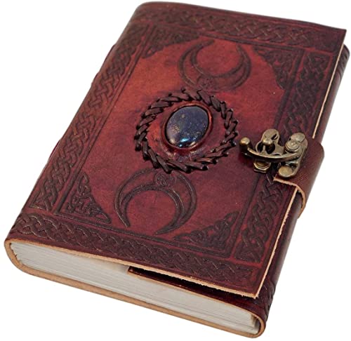 Carnet de croquis triple lune 18cm en cuir pour protéger vos notes - 2
