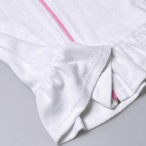 QPANCY Girls Hooded Zip Terry Coverups Swim Beach Cover-Up Cotton Summer Short Sleeve 5