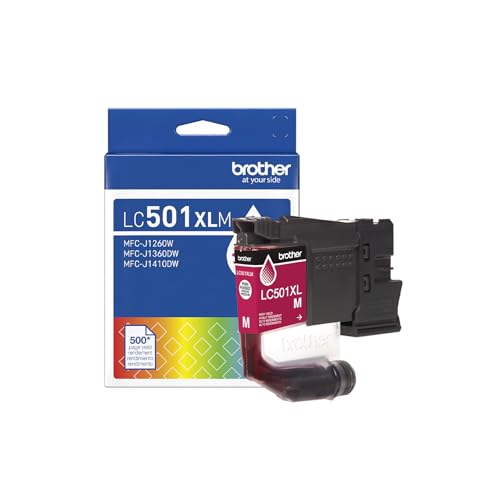 Image of Brother Genuine LC501XLM High Yield Magenta Ink Cartridge (for use with Work Smart 1260, 1360, and 1410 Printers)