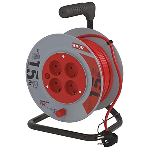 EMOS P19515 4 carretes para Cables de 15 m Cover