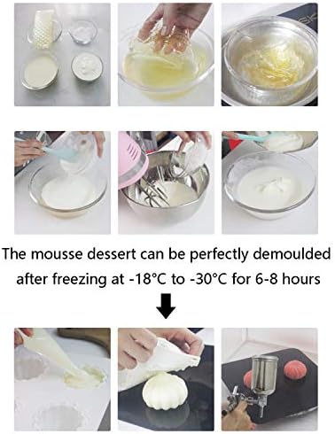 Silicone Mold Baking 3D Rubiks Cube Mousse Cake Mold French Dessert for Pastry Chocolate Truffle Pudding Jelly Ice Cream, Cake Decorating Mold, 3D Rubik's Cube Shape (6 Cavity)