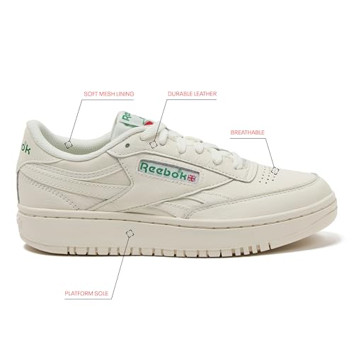 Image of Reebok Womens Club C Double Revenge Platform Tennis Shoes for Women, Fashion Womens Sneakers