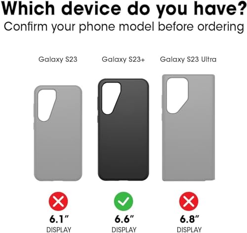 Funda Galaxy S23+ OtterBox Symmetry negra carcasa protectora PopGrip 5