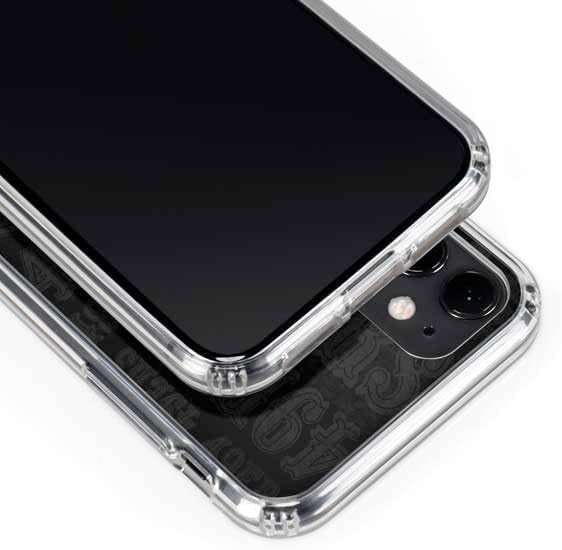 Skinit Clear Phone Case Compatible with iPhone 11 - Officially Licensed NFL San Franciso 49ers Black & White Design