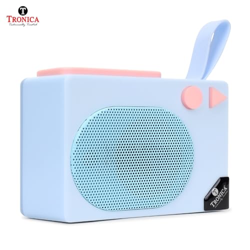 Image of Tronica Nawab 12W Portable Bluetooth Speaker with Metal Grill, Rechargeable Battery, 5 Hours Playback, FM Radio, USB & AUX Support (Multicolor Packed in a Jute Bag)