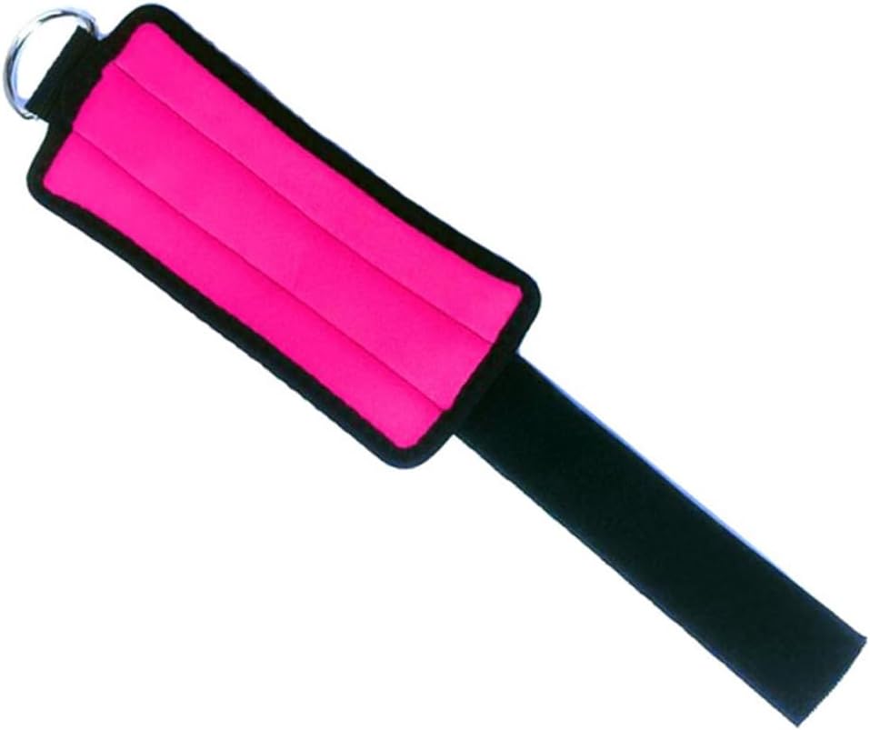 2Pcs D Ring Ankle Straps for Leg Training Durable Neoprene with Hook Loop Buckle Includes Storage Bag for Ankle Sports and Workouts Rose Red