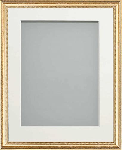 Frame Company Beatrice Range Gold Ornate Wooden Picture Frame With White Mount