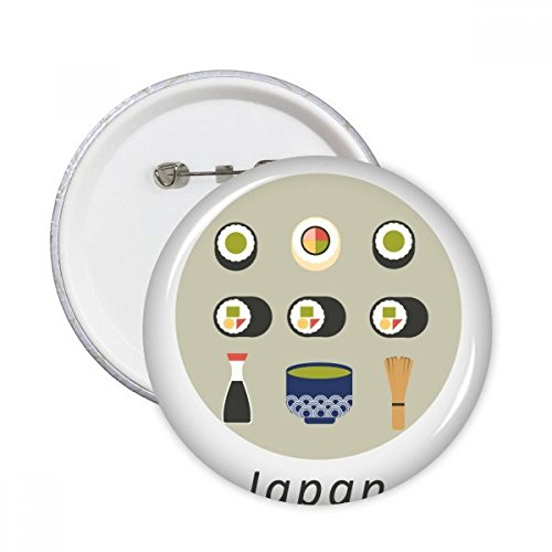 Pins badge bouton cuisine japonaise de haute qualité avec attache robuste pour customisation veste