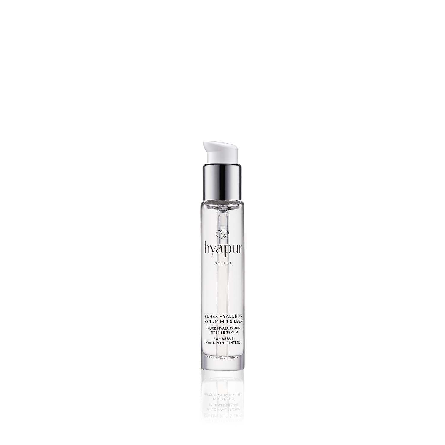hyapur® - Hyaluron Serum PUR 15ml - Reinstes Hyaluronsäure Gesichts Serum mit Silber - zur Anti-Aging-Pflege mit Bio- Vegan- Natur- Kosmetik aus Berlin