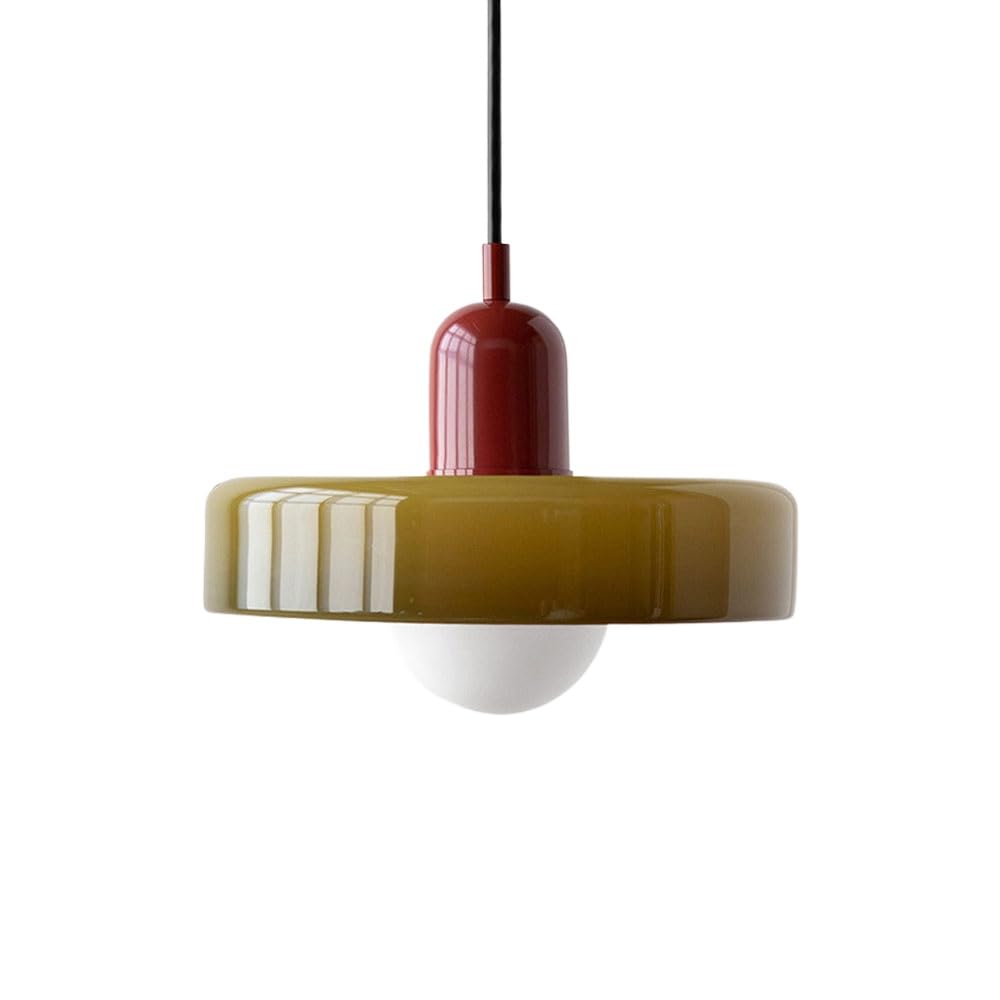 Suspension moderne de style ferme en verre vert de haute qualité