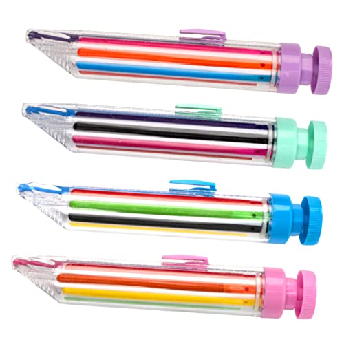 Hohopeti Adorable Rotating Crayon Pen Ergonomic Pressing Pen Smooth Writing Experience Perfect for Boys and Girls Study Work