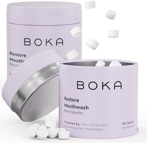 Boka Mouthwash Tablets with Hydroxyapatite - Refreshes Breath - F...