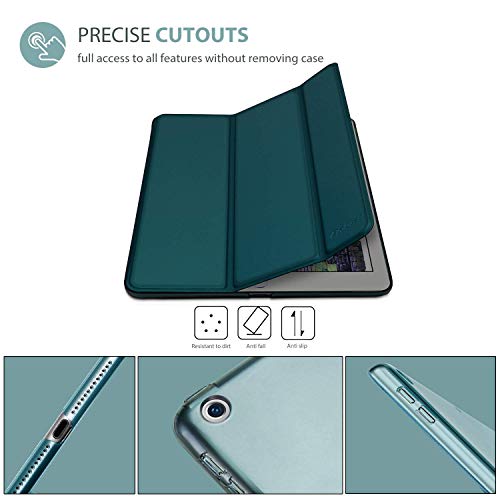 Image of ProCase Smart Case for iPad 9.7 Inch iPad 6th /5th Generation Case 2018 2017(Model: A1893 A1954 A1822 A1823), Ultra Slim Lightweight Stand Case with Translucent Frosted Back Smart Cover -Emerald