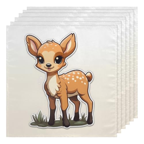 Servilletas de Tela Deer Set x6 50.5x50.5 cm Multicolor miniatura 1