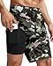 Yufawow 9 Inch 9in Men Swim Trunks Compression Liner Quick Dry Drawstring Male Swimwear Swimsuit Swimtrunks Boardshorts Bathing Suit Beach Water Surf Board Shorts Mesh Pocket Lined Inseam Camo