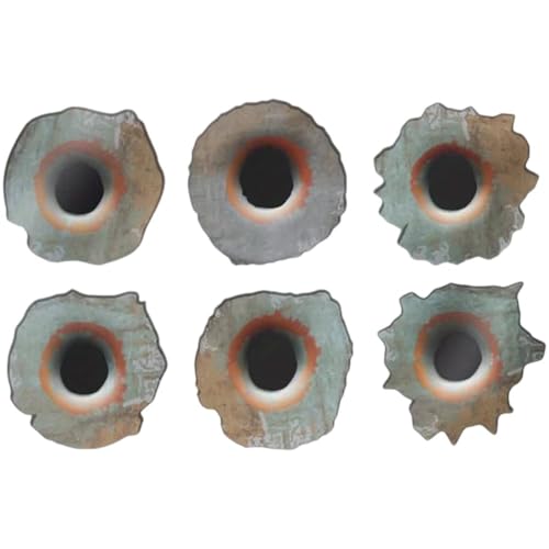 Lpitoy Autocollants 3D en Forme De Trou De Balle Réalistes Imperméables pour Véhicules, Motos Ordinateurs Portables