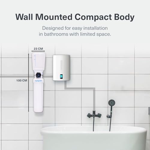 Image of Aquaguard AWS I-600 Water Softener | Protects Skin, Hair & Geysers from Hard Water | Advanced Ionic Transfer Tech | Ideal for Bathrooms & Apartments Use|Manual Recharge|Non-Electric|Wall Mounted
