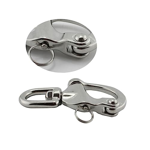 OSOLADY Heavy Duty Swivel Eye Snap Shackle Stainless Steel d Ring Twist Shackle Marine Rigging