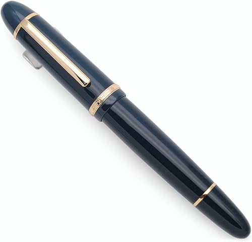 JINHAO X159 Pluma estilográfica (F Nib 0.020 in, azul oscuro con clip dorado)