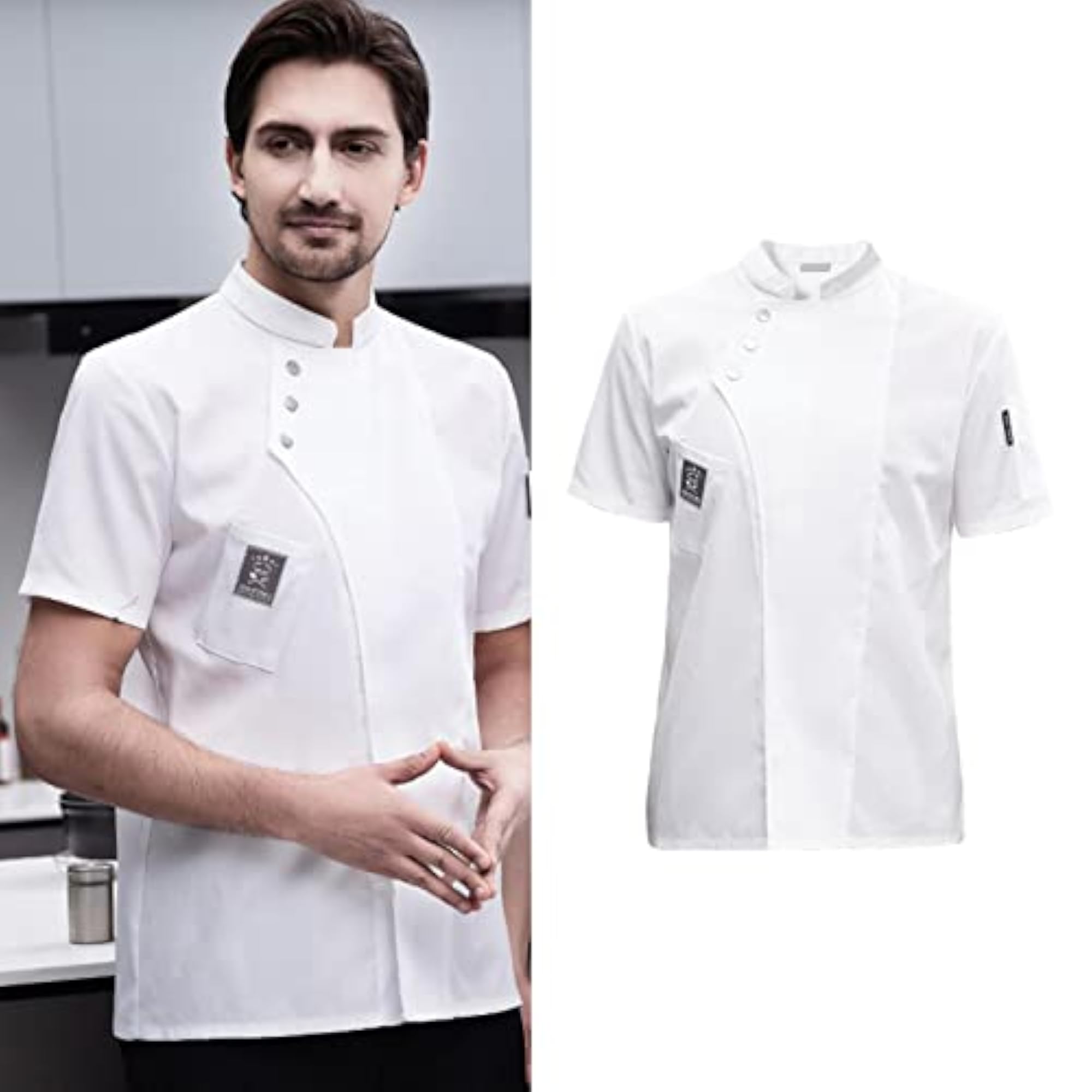Chef Jacket, Short Sleeve Cooking Clothes