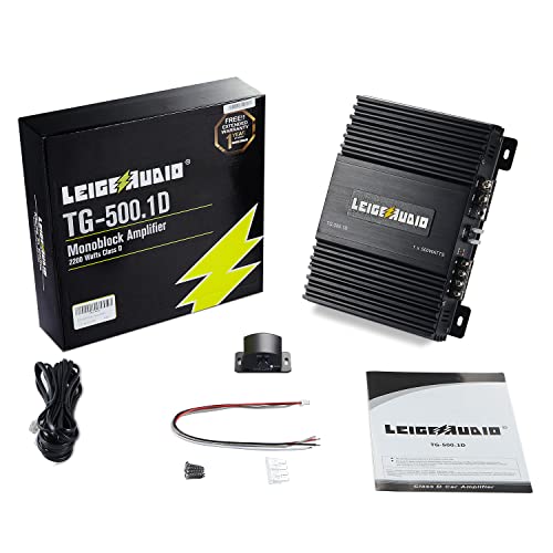 Leigesaudio 500 Watts Monoblock Amplifier, Class D, 1 Ohm Stable Subwoofer Amplifiers For Car Audio Speakers #TOP5