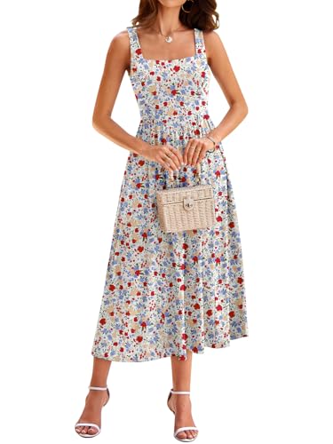 YATHON Tank Dresses for Women 2026 with Pockets Sleeveless Floral