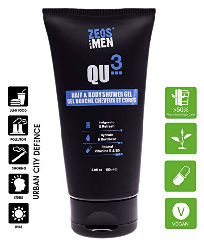Zeos QU3 Hair and Body Shower gel with Resistem
