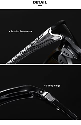 Kursan Polarized Sports Sunglasses For Men Driving Cycling Fishing Sun Glasses 100% Uv Protection Goggles (Black) #TOP2