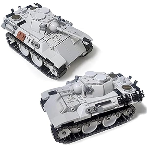 Lumitex Militär stridsvagn, byggstenar, 500 delar, WWII VK 1602, leopardstridsel, modell, armépanser, byggstenar, leksak för barn och vuxna, kompatibla med Lego-teknik