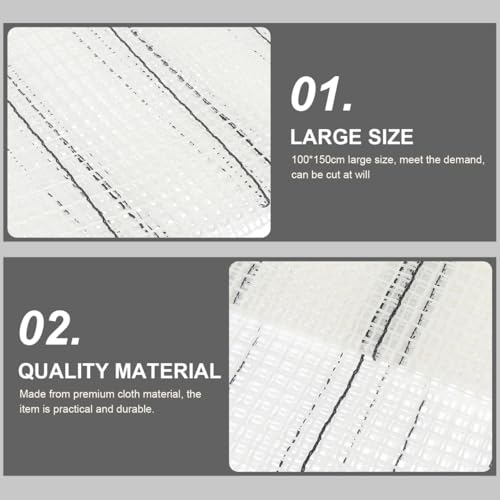 SEWACC 1pc Crochet mesh Fabric Hook Rug mesh Rug Making Mesh Blank Weaving mesh Rug Tapestry hooking mesh Rug Canvas Blank Rug mesh Floor Knit Fabric Tapestry DIY Cloth Mesh Carpet Locker - Thumbnail 7