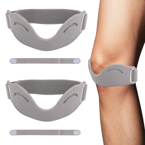 Penitue 2uds Rotuliano Tendón Rodilla Correa Soporte, Silicona Correa de Soporte Tendón para Correr Senderismo Correr Baloncesto Fútbol y Sentadillas