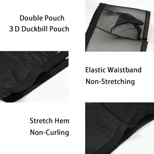 JINSHI Men’s Sexy See Through Underwear Ice Silk Mesh Sheer Boxer Briefs transparent Bulge Pouch ultra thin Trunks3