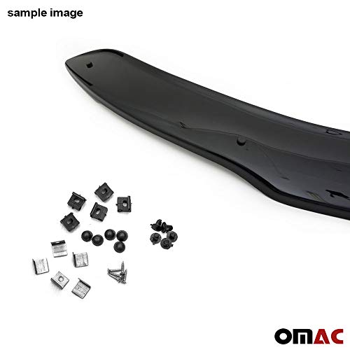 Omac Front Bug Deflector For  Volkswagen Tiguan 2012 To 2016, Hood Protector, All Weather, Black #TOP3