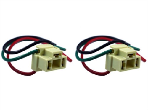 2 wired High Temperature Socket for H4 / 9003 bulbs