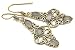Produktbild Ohrringe Ohrhänger Messing golden Rosenquarz rosa (932-02-006-07)