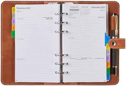 2026 Wochenplaner A5 - Deutsch Mit Monatstabs & Feiertagen