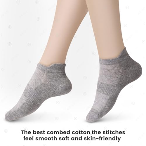 Sallking Women's Ankle Cotton Socks - Low Cut Athletic Running Soft Thin No Show White Socks With Tab 6 Pairs by Sallking - Used condition - Image 6
