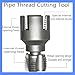 Pipe Thread Cutting Tool, Thread Trimming and Angle Bolt Repair Tool, Electric Drill Compatible Pvc Pipe Threader Kit, Garden Hose Thread Die 1/2