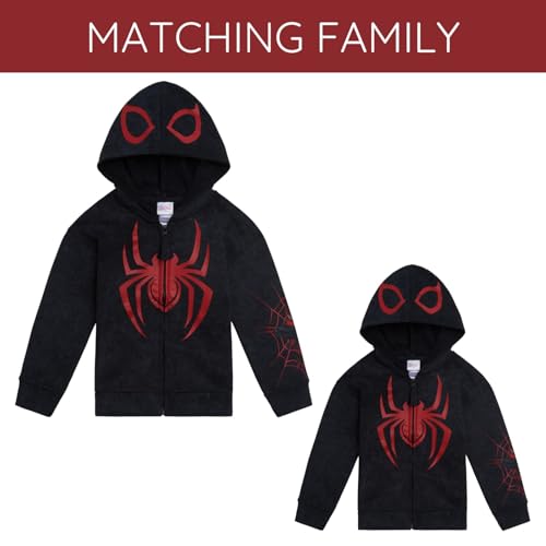 Image of Marvel Spider-Man Matching Family Cosplay Fleece Zip-Up Hoodie
