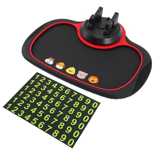 UKCOCO Almohadilla Antideslizante de PVC para Teléfono de Coche Número de Estacionamiento Temporal, Lavable Salpicadero, Soporte Práctico para Móvil en Automóvil