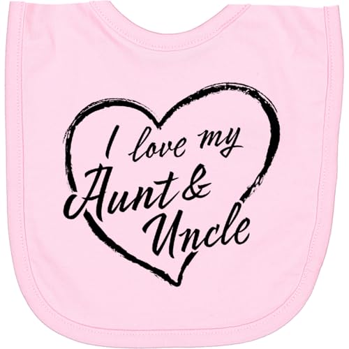 inktastic I Love My Aunt and Uncle in Black Chalk Heart Newborn Bib