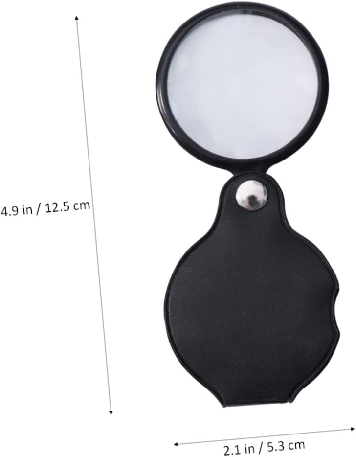 8pcs Pocket Magnifier with Magnification Folding Loupe for Reading and Inspection Diameter Includes Protective Case for Jewelry Hobbies and More