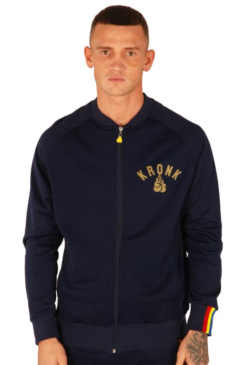 KRONKFull Zip Track Top with Gold One Colour Gloves Logo