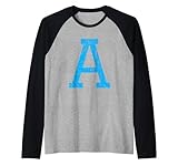 Photo Gallery uomo letter uppercase alphabet initial classic school college maglia con maniche raglan Photo Gallery uomo letter uppercase alphabet initial classic school college maglia con maniche raglan