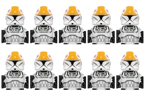 Phase 1 Clone Pilot Troopers 10pcs Troopers Army Building figs Set Battle Pack with Accessories White