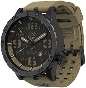 HAZARD 4 Heavy Water Diver(TM) Tritium Dive-Watch (R): GMT Earth, BLK PVD, BLK Dial/Earth Graphics - GGYG