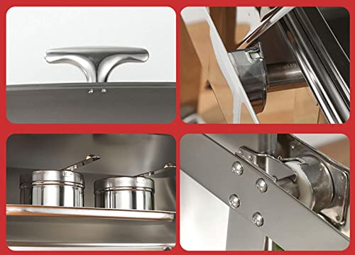 ywewsq Chafers und Buffetwärmer, Chafing Dishes, runde Edelstahl-Buffetserver und Speisenwärmer für Buffets, Bankette… – Bild 8