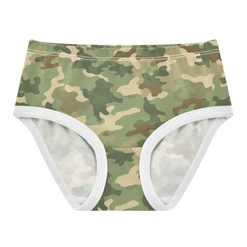 Cotton Toddler Underwear Floral Abstract Camouflage Green Beige Girl Panties Cute Designer Undies Kids Briefs 2t